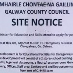 Claregalway School Site Will Cater for 1,000 Students in Five Years