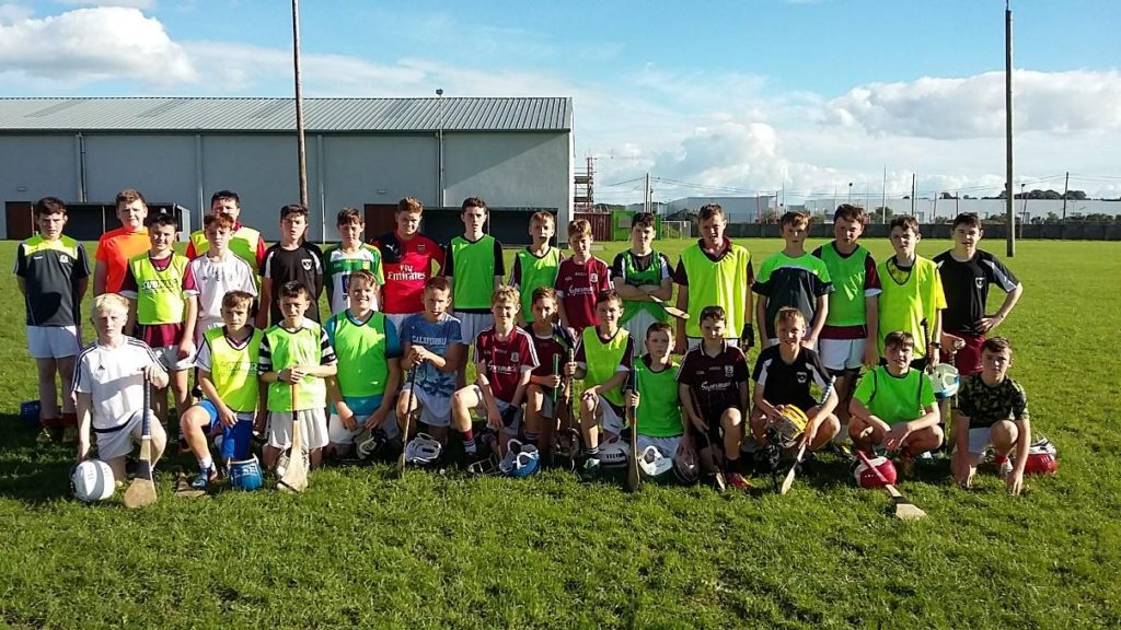 Our 1st year hurlers at the first training session of the year